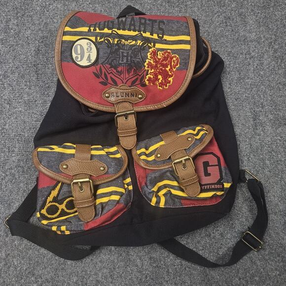 Hogwarts Alumni Backpack Harry Potter Knapsack Bag Patches Wizarding World - Picture 1 of 9
